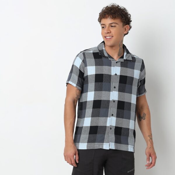 Regular Fit Checkered Shirt - Image 2