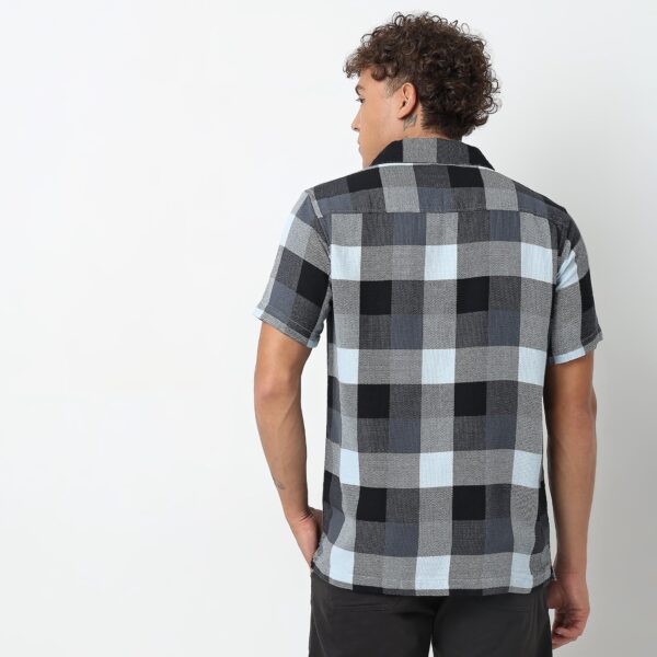 Regular Fit Checkered Shirt - Image 3