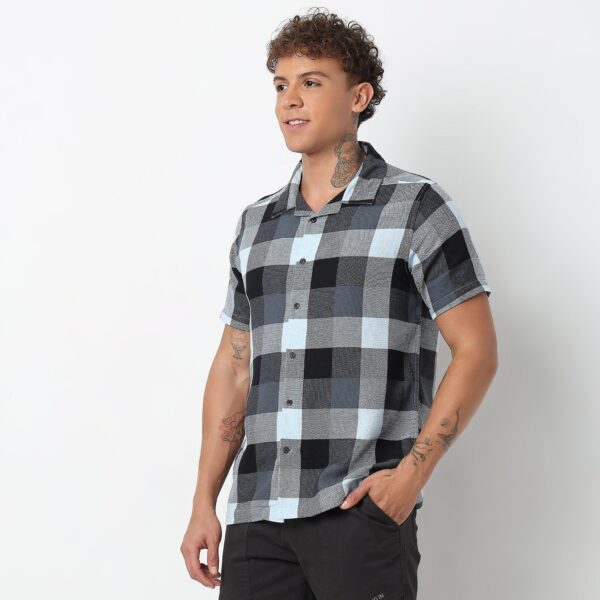 Regular Fit Checkered Shirt - Image 5