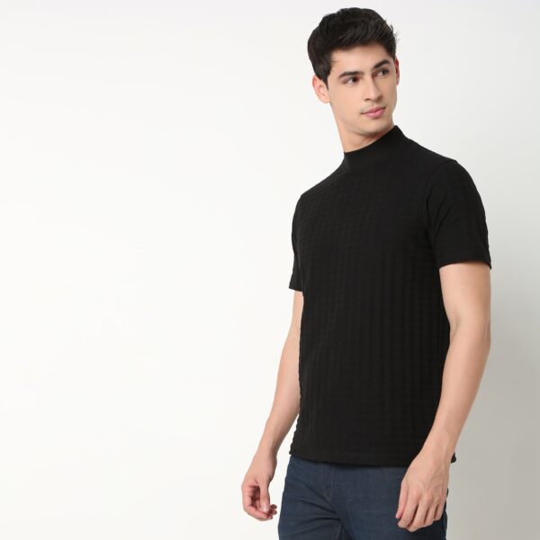 Modern Smart Diamond Structure Jersey Knit - Regular Fit Crew T-Shirt - Image 10