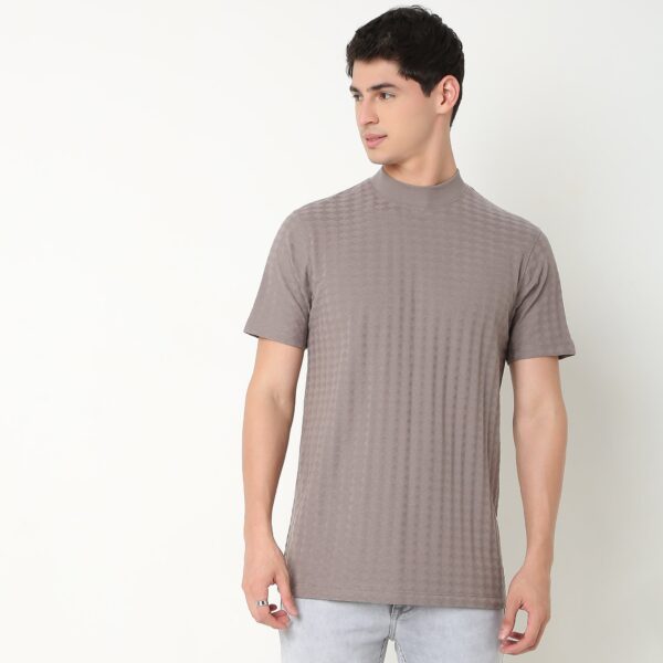 Modern Smart Diamond Structure Jersey Knit - Regular Fit Crew T-Shirt - Image 12