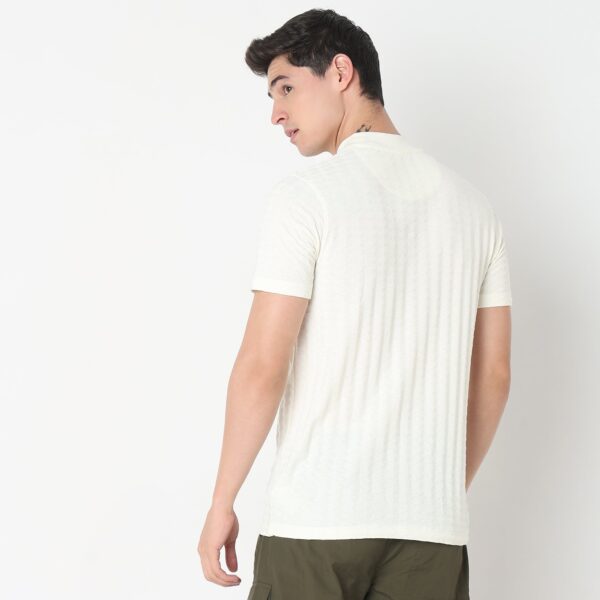 Modern Smart Diamond Structure Jersey Knit - Regular Fit Crew T-Shirt - Image 3