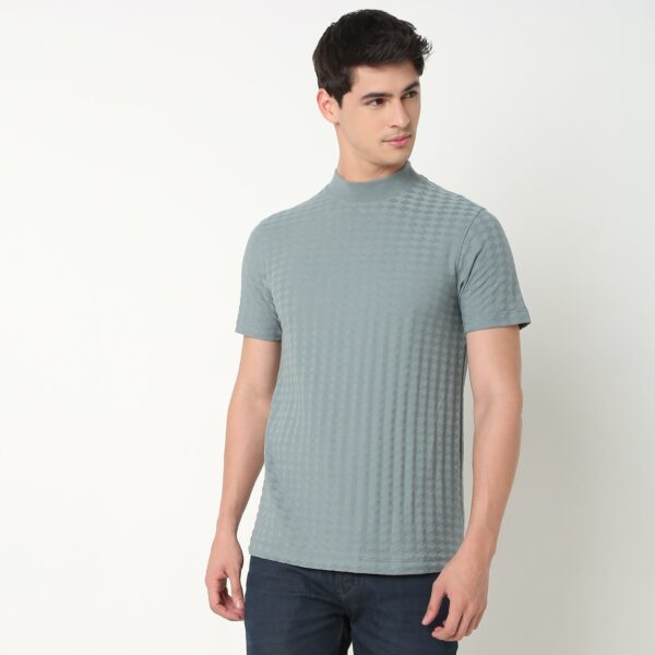 Modern Smart Diamond Structure Jersey Knit - Regular Fit Crew T-Shirt - Image 17