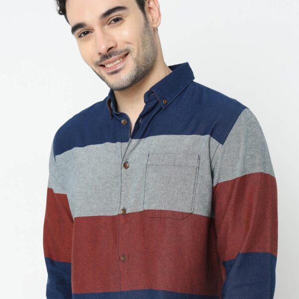 Regular Fit Striped Shirt - Image 4