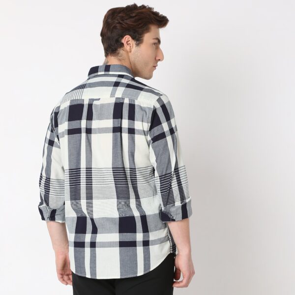 Cruiser™ Authentic Indigo Regular Fit Shirt Modern Checks Versatile combo - Image 3