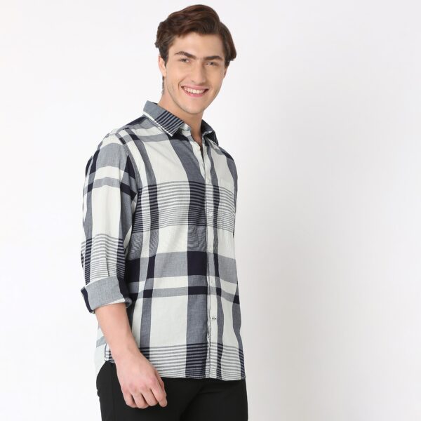 Cruiser™ Authentic Indigo Regular Fit Shirt Modern Checks Versatile combo - Image 5