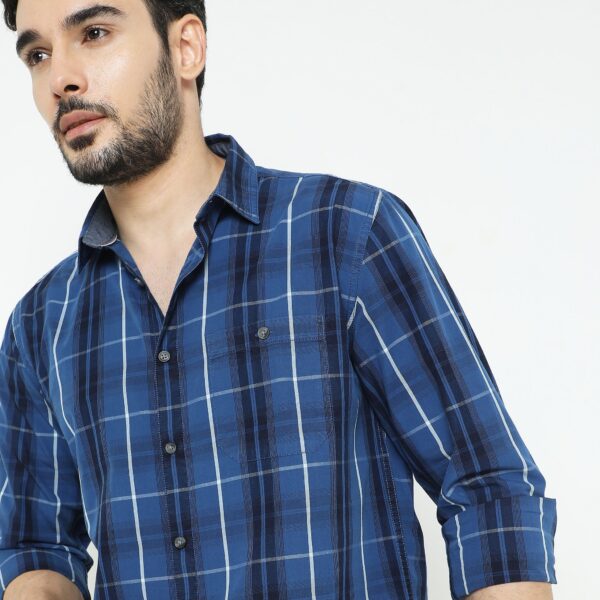 Cruiser™ Authentic Dark Indigo Regular Fit Shirt Classic Checks Original Style - Image 4