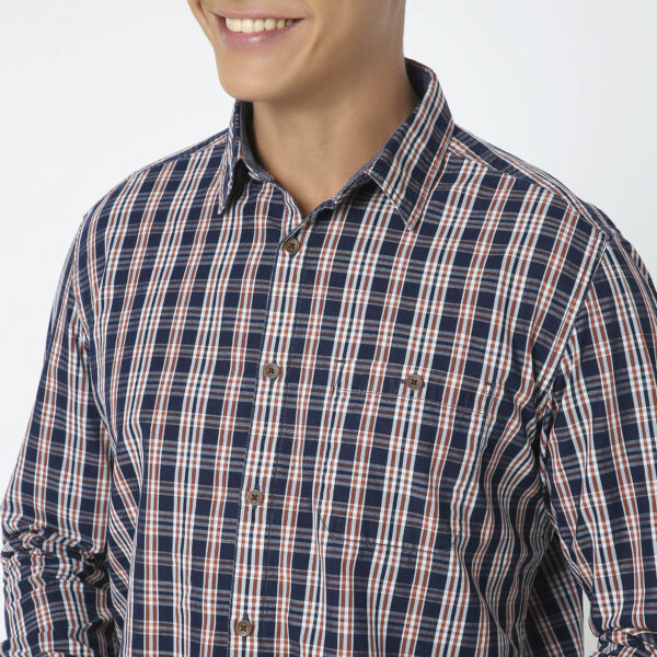 Cruiser™ Authentic Indigo Regular Fit Shirt Classic Checks Original Style - Image 4