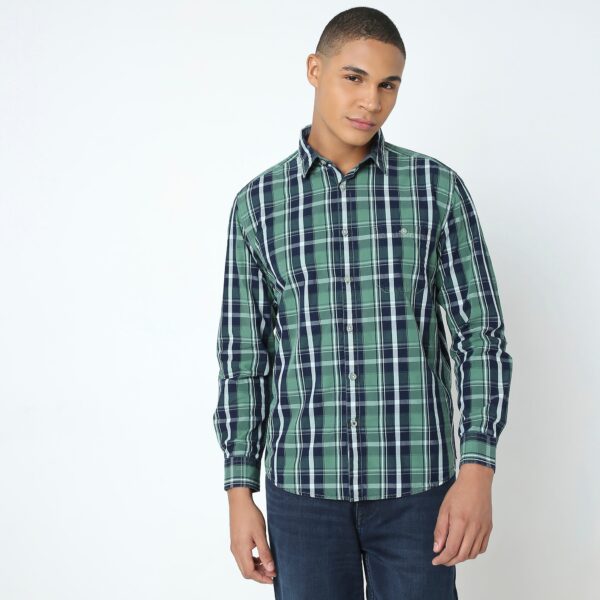 Cruiser® Authentic Indigo Regular Fit Shirt Classic Checks Original Style - Image 2