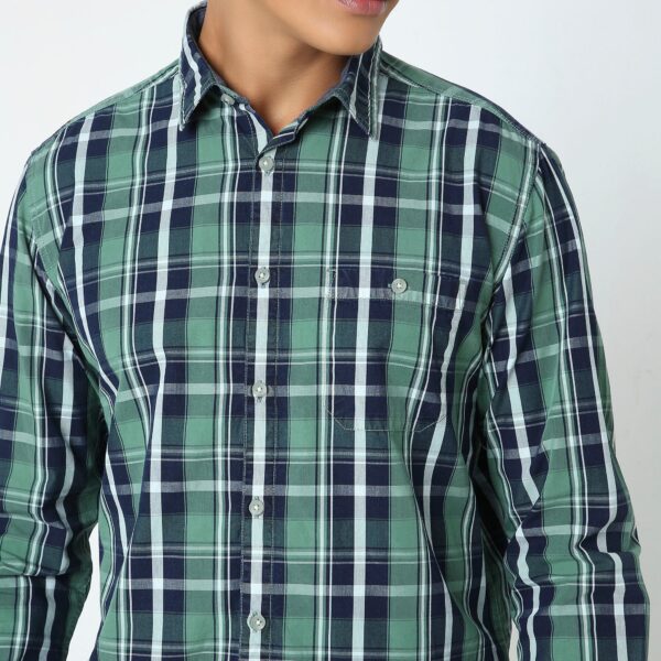 Cruiser® Authentic Indigo Regular Fit Shirt Classic Checks Original Style - Image 4