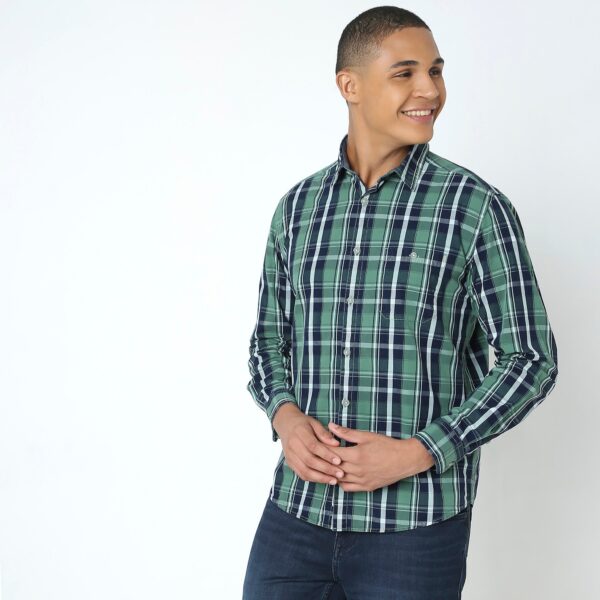 Cruiser® Authentic Indigo Regular Fit Shirt Classic Checks Original Style - Image 5