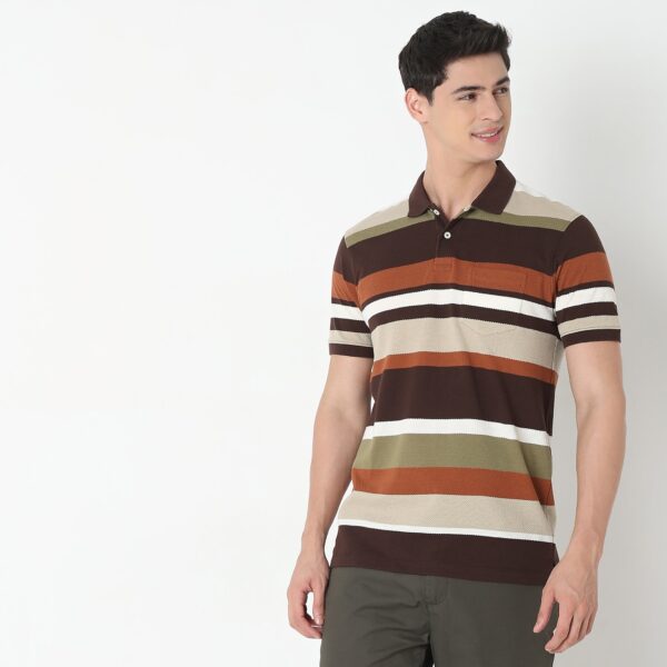 Madison Polo™ - Comfort Blend - Regular Fit Striped Polo T-Shirt - Image 2