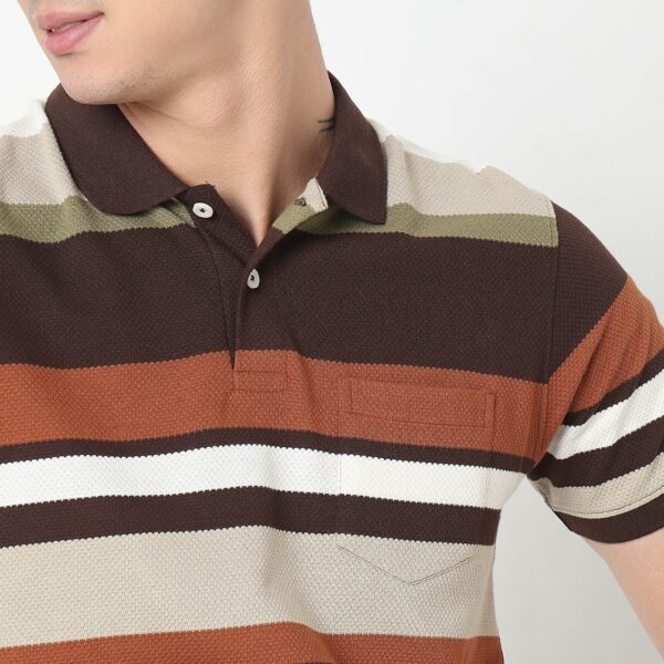 Madison Polo™ - Comfort Blend - Regular Fit Striped Polo T-Shirt - Image 4