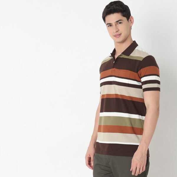 Madison Polo™ - Comfort Blend - Regular Fit Striped Polo T-Shirt - Image 5