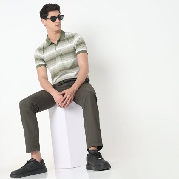 Regular Fit Striped Polo T-Shirt