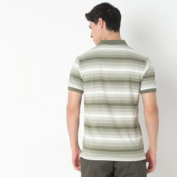 Regular Fit Striped Polo T-Shirt - Image 3