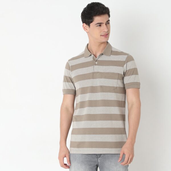 Madison Polo™ - Comfort Blend - Regular Fit Striped Polo T-Shirt - Image 2