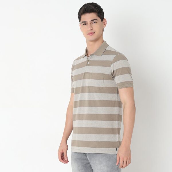 Madison Polo™ - Comfort Blend - Regular Fit Striped Polo T-Shirt - Image 5