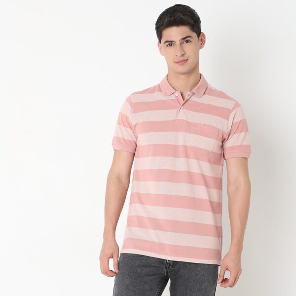 Madison Polo™ - Comfort Blend - Regular Fit Striped Polo T-Shirt - Image 7