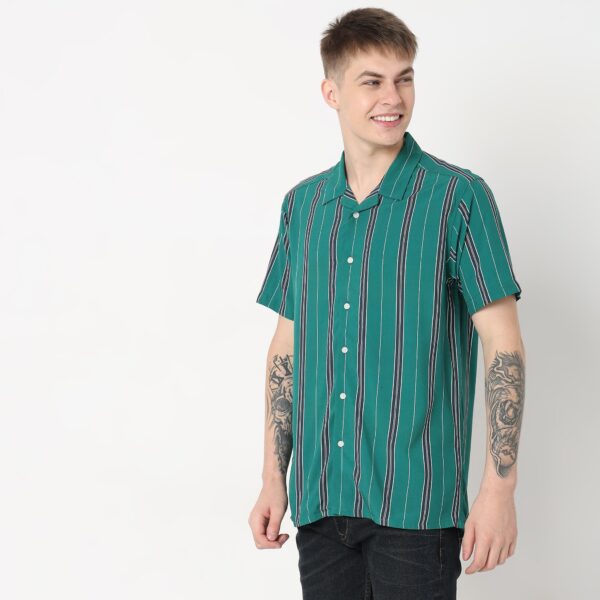 Regular Fit Striped Shirt - Image 5