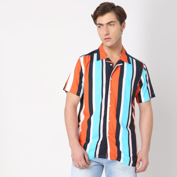 Regular Fit Striped Shirt - Image 2