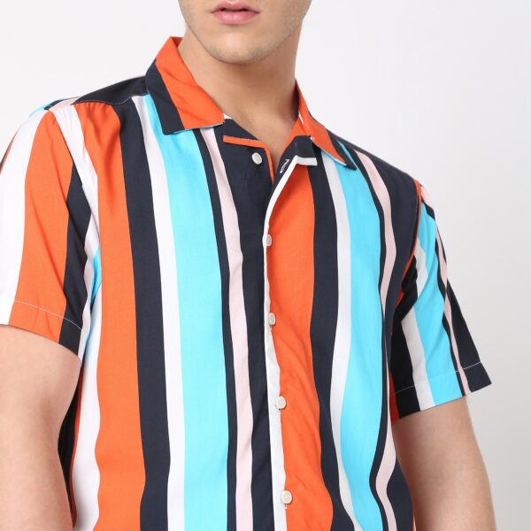 Regular Fit Striped Shirt - Image 4