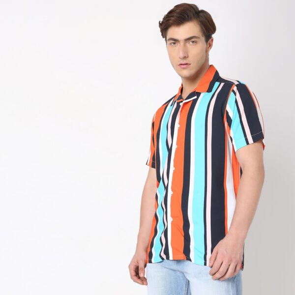 Regular Fit Striped Shirt - Image 5