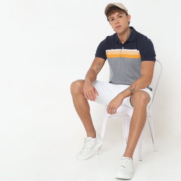 Weekend Polo™ - Exclusive Stripes Pattern Regular Fit Polo T-Shirt