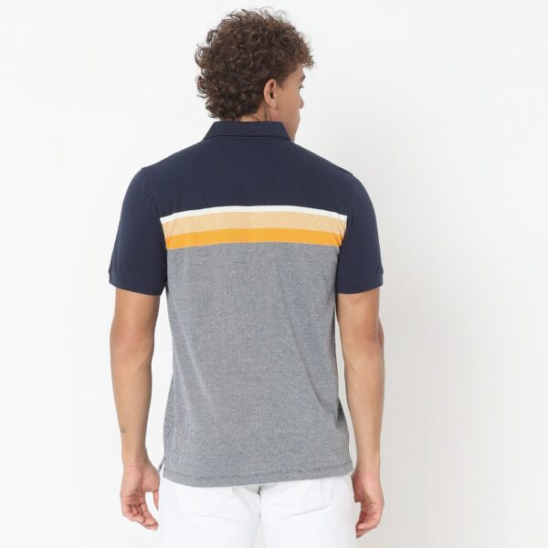 Weekend Polo™ - Exclusive Stripes Pattern Regular Fit Polo T-Shirt - Image 3