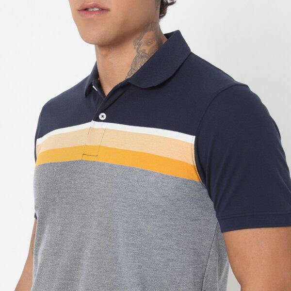 Weekend Polo™ - Exclusive Stripes Pattern Regular Fit Polo T-Shirt - Image 4