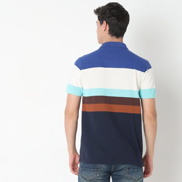 Weekend Polo™ - Auto Stripes Pattern Regular Fit Polo T-Shirt - Image 3