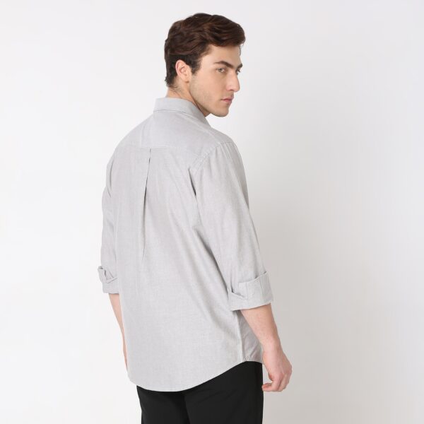 Slim Fit Solid Shirt - Image 3