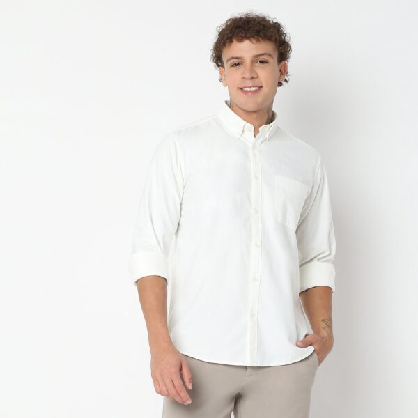 Slim Fit Solid Shirt - Image 27