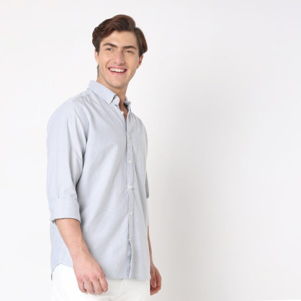 Slim Fit Solid Shirt - Image 7