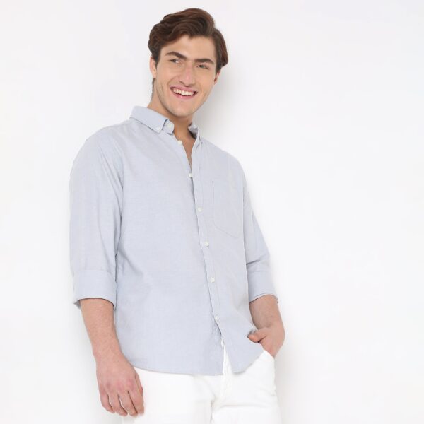 Slim Fit Solid Shirt - Image 10