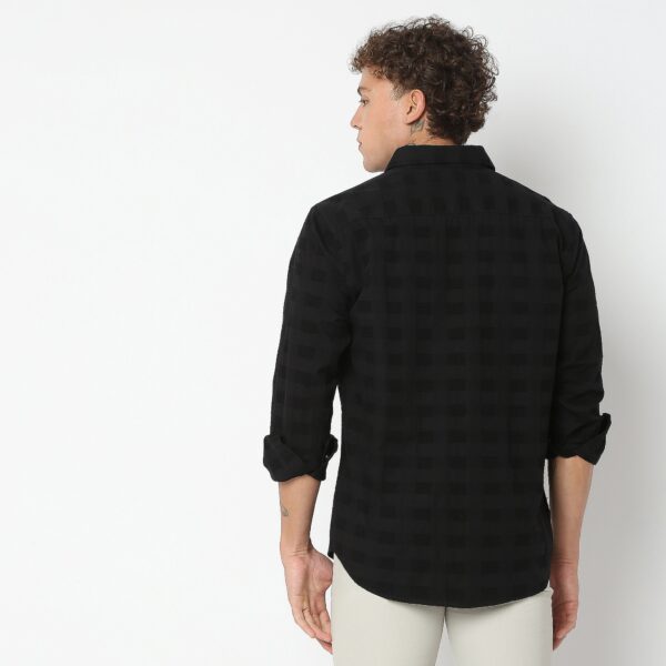 Regular Fit Solid Shirt - Image 3