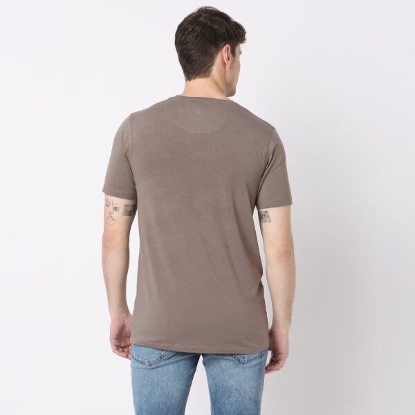 All Day Snugᵉˣ  Luxury Micro Modal Blend with Cotton E-fast® Stretch Modern Lounge Crew Neck Half Sleeve T-Shirt - Image 3