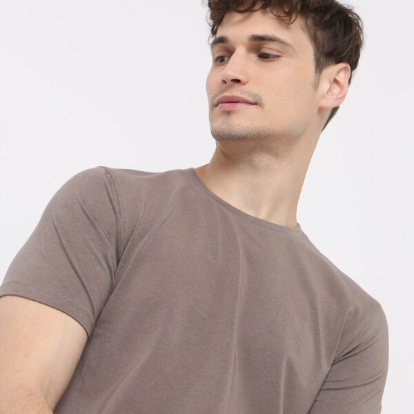 All Day Snugᵉˣ  Luxury Micro Modal Blend with Cotton E-fast® Stretch Modern Lounge Crew Neck Half Sleeve T-Shirt - Image 4