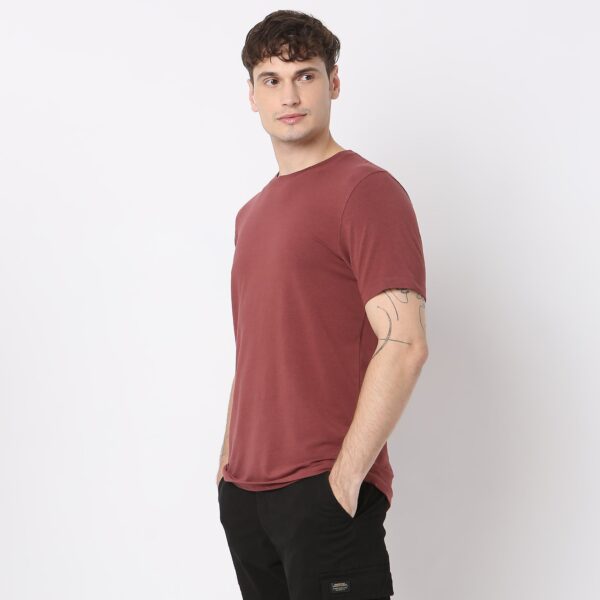 All Day Snugᵉˣ  Luxury Micro Modal Blend with Cotton E-fast® Stretch Modern Lounge Crew Neck Half Sleeve T-Shirt - Image 10