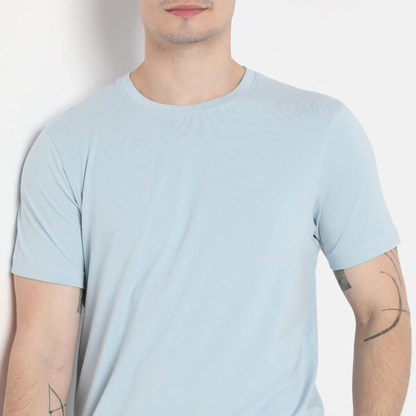 All Day Snugᵉˣ  Luxury Micro Modal Blend with Cotton E-fast® Stretch Modern Lounge Crew Neck Half Sleeve T-Shirt - Image 14