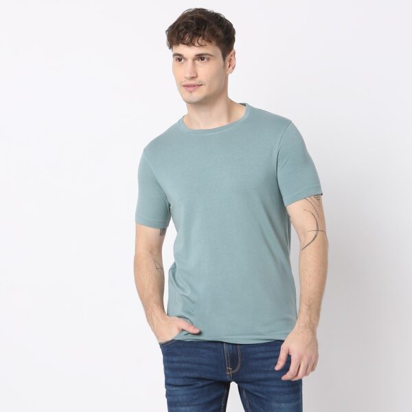 All Day Snugᵉˣ  Luxury Micro Modal Blend with Cotton E-fast® Stretch Modern Lounge Crew Neck Half Sleeve T-Shirt - Image 17