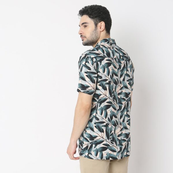 Retreat Shirts - 100% Rayón Regular Fit Printed Cuban Collar Shirt - Image 3