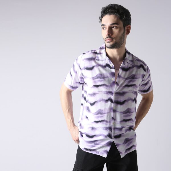 Retreat Shirts - 100% Rayón Regular Fit Printed Cuban Collar Shirt - Image 6