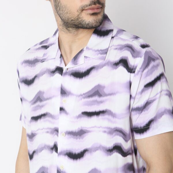 Retreat Shirts - 100% Rayón Regular Fit Printed Cuban Collar Shirt - Image 9