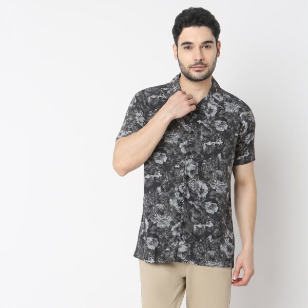 Retreat Shirts - 100% Rayón Regular Fit Printed Cuban Collar Shirt - Image 12