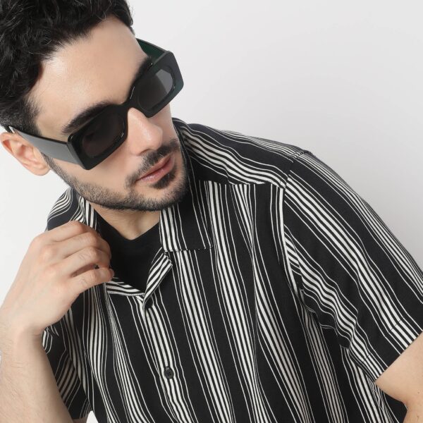 Retreat ®️ Shirt Premium 40s Fine Rayon Regular Fit Striped Shirt - Image 4