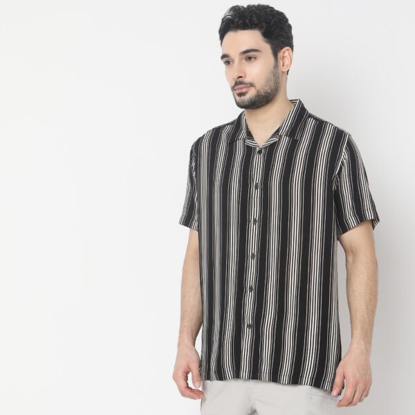 Retreat ®️ Shirt Premium 40s Fine Rayon Regular Fit Striped Shirt - Image 5