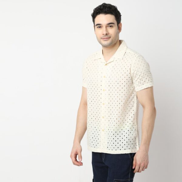 Trendy "BAE" Shirt Pure Cotton Embroidered Cuban Collar Regular Fit Shirt - Image 10