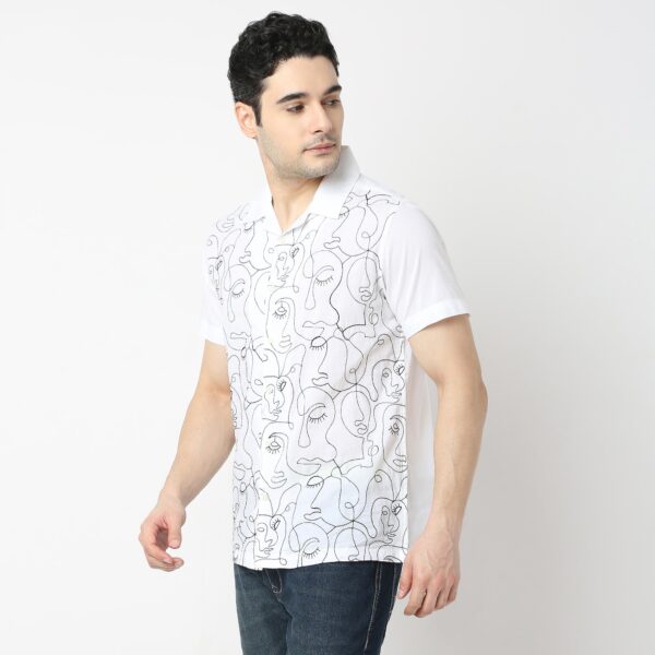 Trendy "BAE" Shirt Pure Cotton Embroidered Cuban Collar Regular Fit Shirt - Image 15