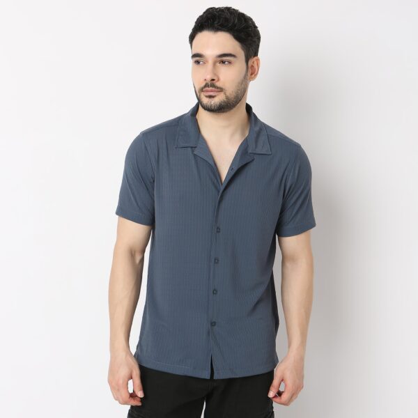 BAE Shirt™ - Luxury Blend of Super Soft Nylon & E-fast® Stretch - Micro Dobby Structure - Cuban Collar - Slim Fit Shirt - Image 2